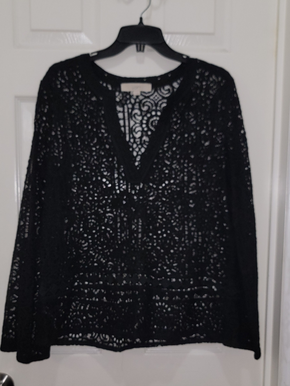 Loft Black Lace Blouse/Cover Up